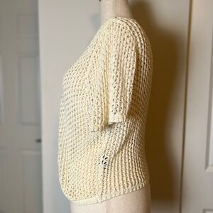 AGB Women’s Crochet Short Sleeve Cardigan XL